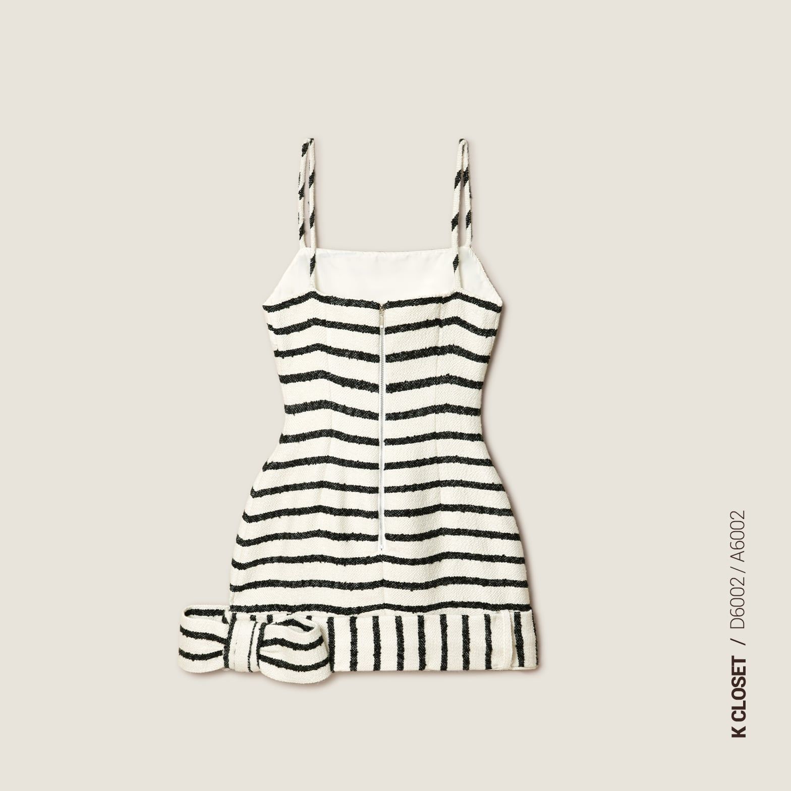  2 - Piece White Striped Tweed Mini Dress & Jacket Set - K CLOSET CRUISE 2026 