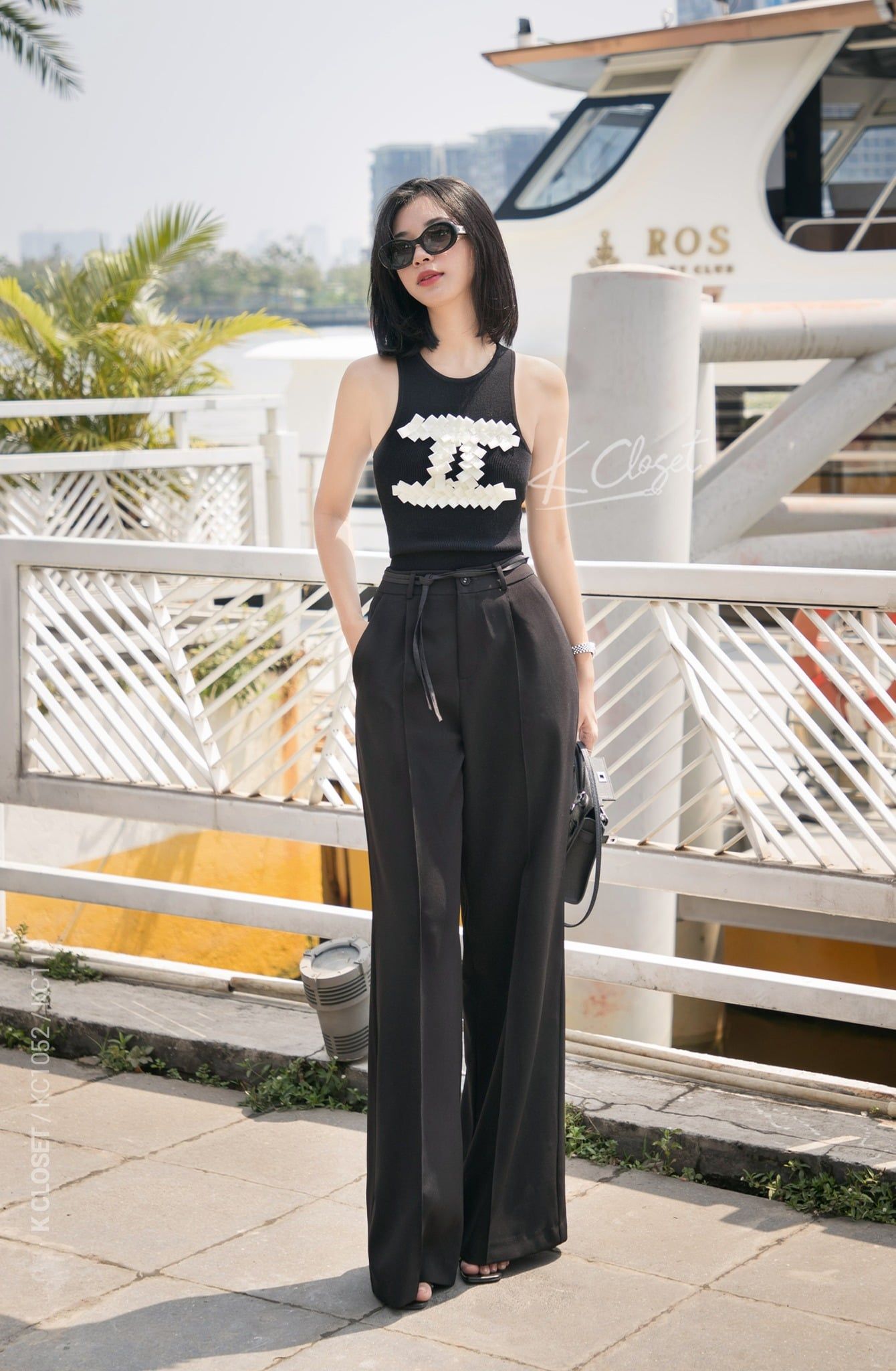  QUẦN TÂY ỐNG RỘNG LƯNG CAO - THÍCH HỢP CÔNG SỞ K CLOSET KC1052 