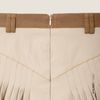  K Closet Casual Pleated Mini Skirt with Brown Trim 