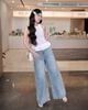  QUẦN JEAN ỐNG RỘNG TRƠN LƯNG CAO K CLOSET Q2010 