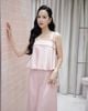 Set 2 Món áo lụa quần ống rộng  - Bubble Top with Back Bow & Wide Pants Set K Closet S4015 