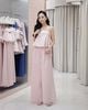  Set 2 Món áo lụa quần ống rộng  - Bubble Top with Back Bow & Wide Pants Set K Closet S4015 