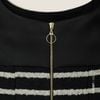  Black & White Striped Bow Detail Square Neck Sleeveless Tweed Mini Dress -  K CLOSET CRUISE 2026 