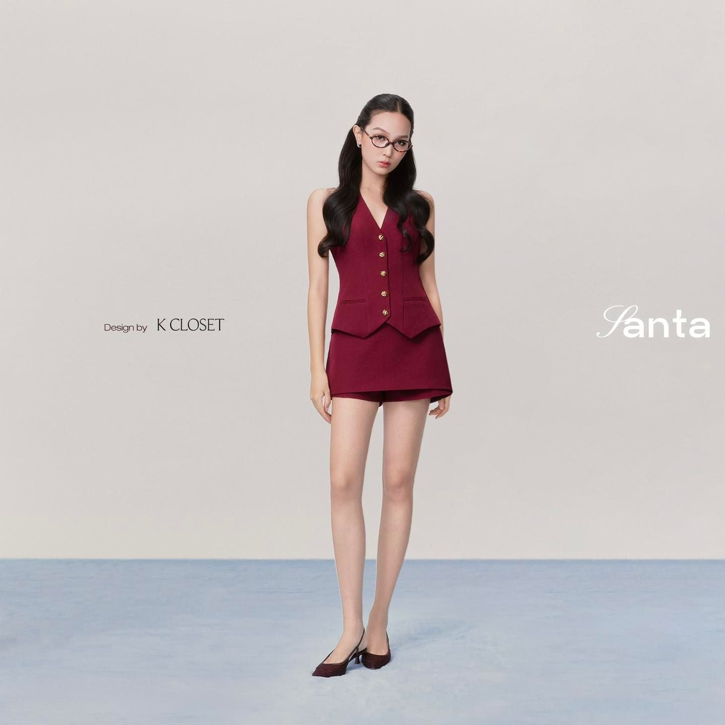  K Closet 2-Piece Halter Vest Skort Set 