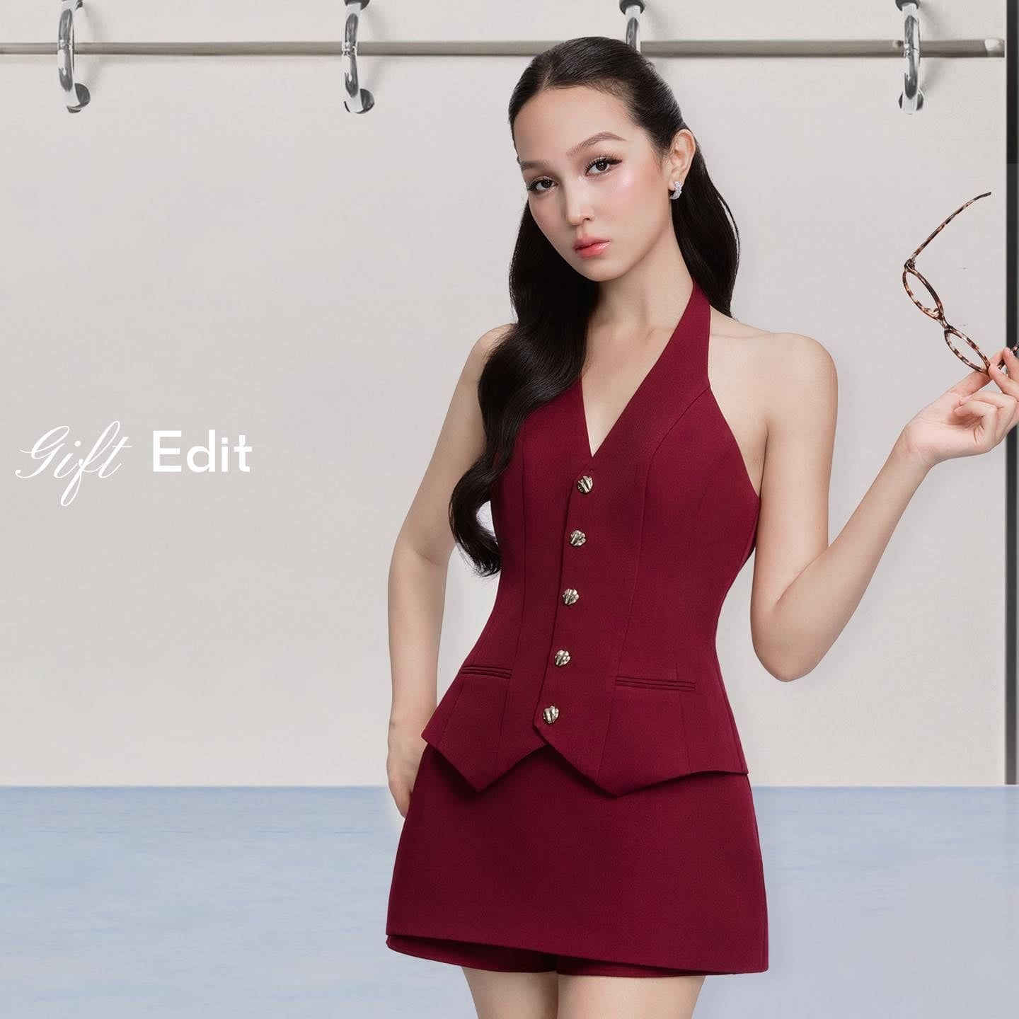  K Closet 2-Piece Halter Vest Skort Set 