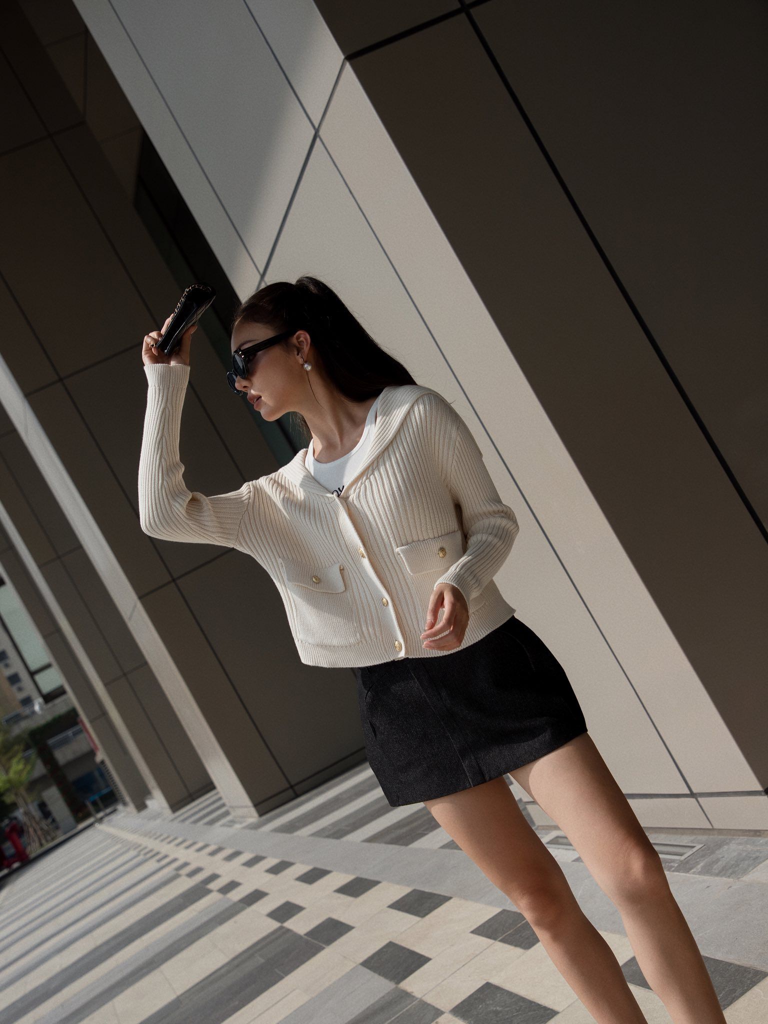  ÁO LEN CARDIGAN TÚI HỘP K CLOSET A2031 