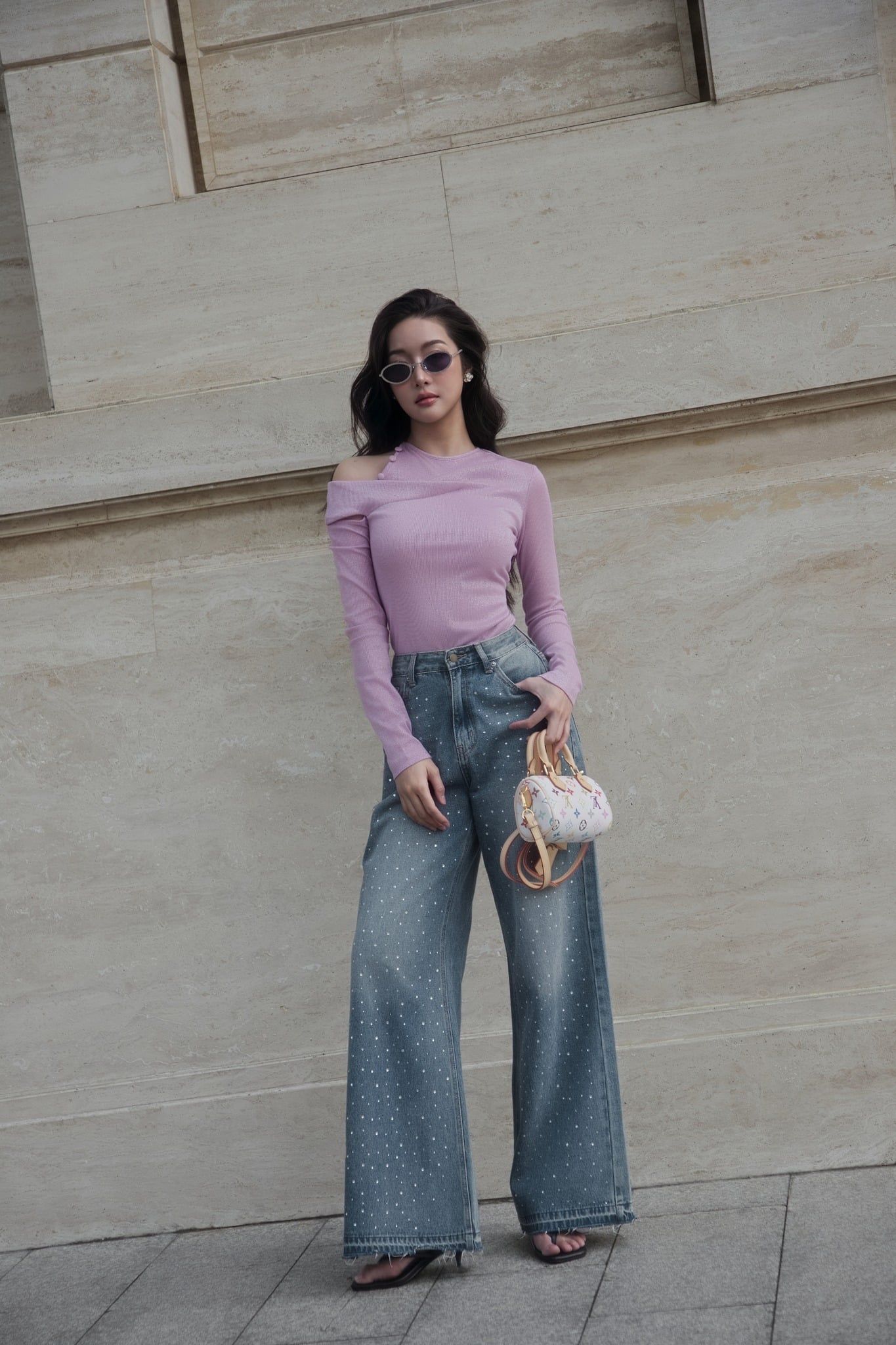  K Closet Elegant One Shoulder Knit Top 