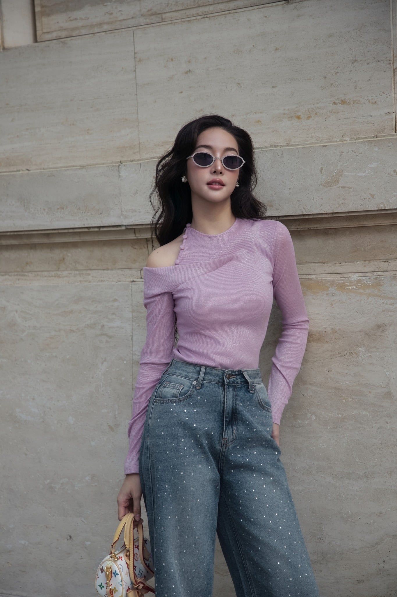  K Closet Elegant One Shoulder Knit Top 