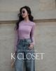  K Closet Elegant One Shoulder Knit Top 