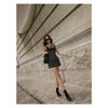 Black & White Striped Bow Detail Square Neck Sleeveless Tweed Mini Dress -  K CLOSET CRUISE 2026 