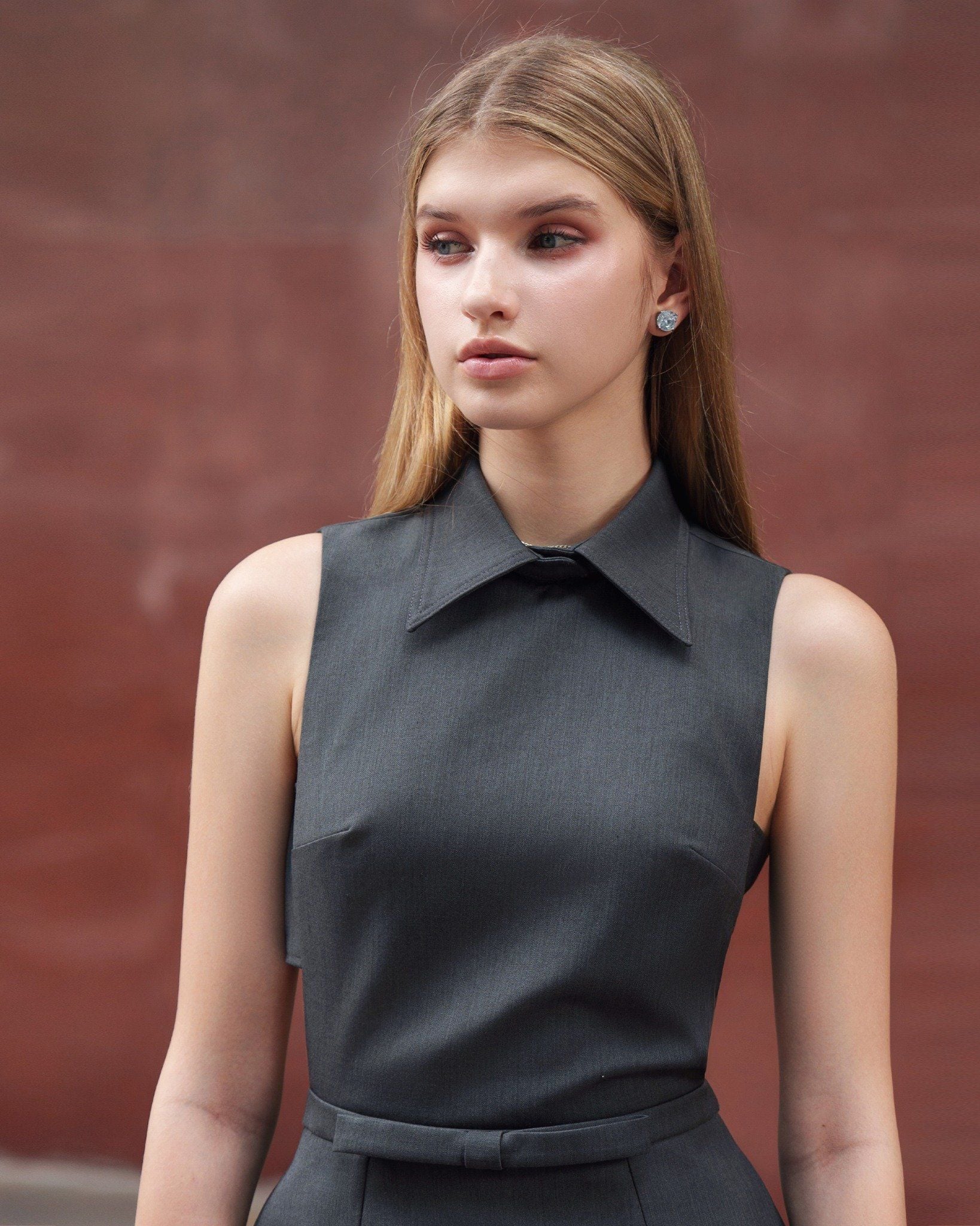  K Closet Crystal Embellished Organza Midi Dress 