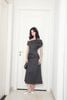  Twisted Off-Shoulder Dark Grey Jersey Dress – K CLOSET 26 