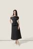  Twisted Off-Shoulder Dark Grey Jersey Dress – K CLOSET 26 