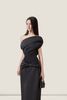  Twisted Off-Shoulder Dark Grey Jersey Dress – K CLOSET 26 