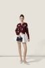  Embroidered Rose Burgundy Knit Cardigan – K CLOSET Spring 2026 