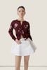  Embroidered Rose Burgundy Knit Cardigan – K CLOSET Spring 2026 