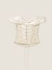  Off-shoulder Cream Lace Corset Top – K CLOSET 26 