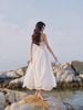  Corset White Embroidered Floral Midi Dress/Đầm Dây Corset Màu Trắng Chất Muslin Thêu Hoa Kiểu Dáng Midi 