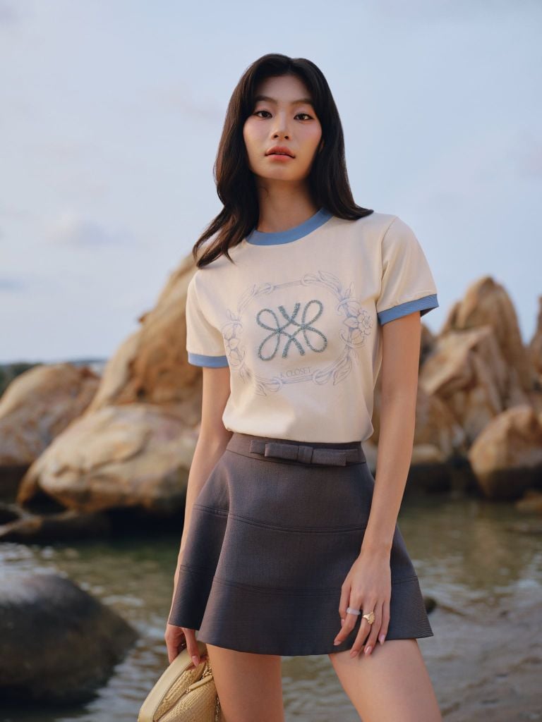  Ringer Ivory Cotton Signature Tee 