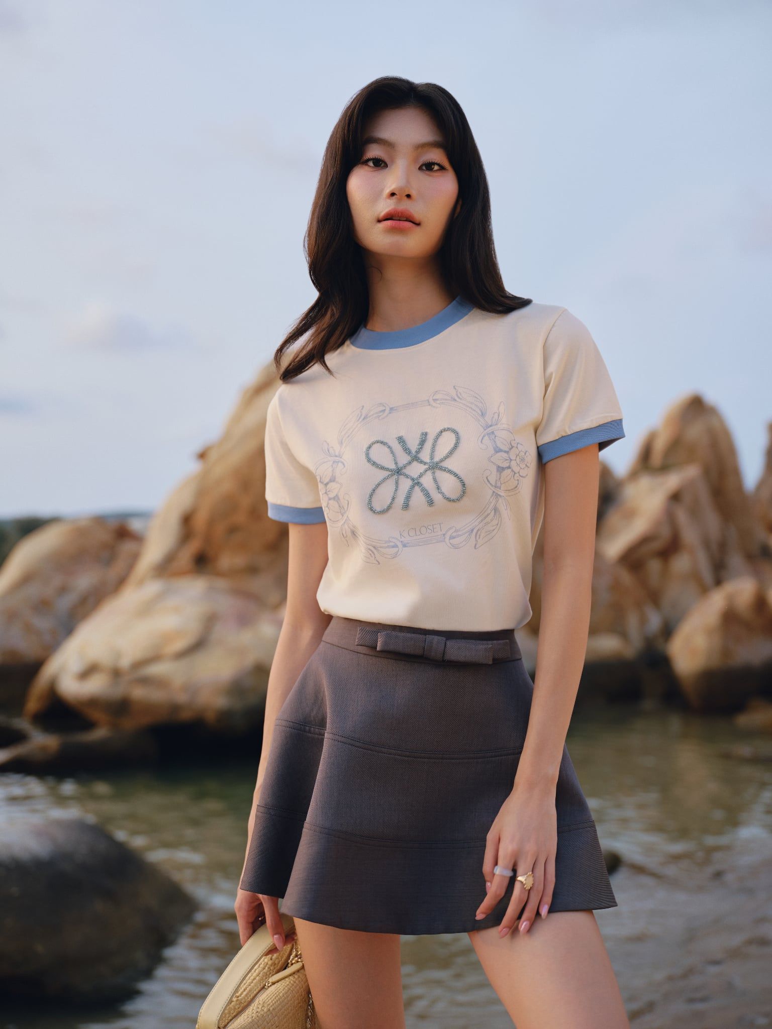  Ringer Ivory Cotton Signature Tee 