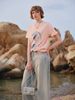  Short Sleeve Pink Cotton Seashell Print T-shirt 