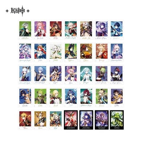  Bộ sưu tập thẻ nhân vật theo chủ đề Genshin - Genshin Impact 