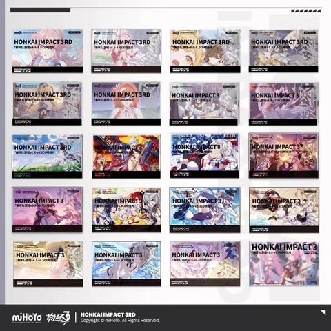  Bộ bưu thiếp dòng CG - Honkai Impact 3 