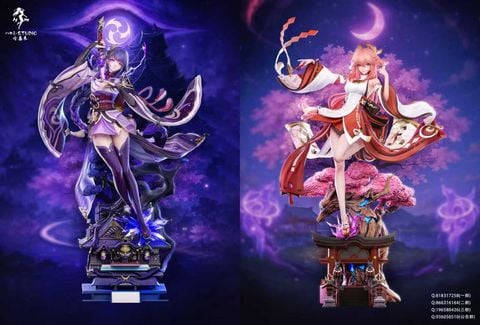  Raiden Shogun & Yae Miko - Genshin Impact - Hakimi Studio 