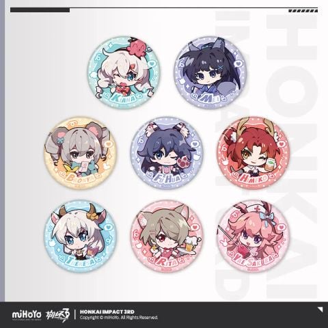  Huy hiệu thiếc - Cute Beast Paradise series - Honkai Impact 3 