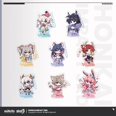  Standee dạng móc khóa - Cute Beast Paradise series - Honkai Impact 3 
