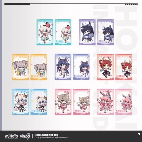  Bộ thẻ hologram & thẻ trong suốt - Cute Beast Paradise series - Honkai Impact 3 