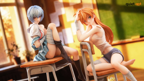  Rei Ayanami & Asuka - Neon Genesis Evangelion - Quiet Art Studio 