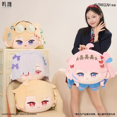  Gối nhồi bông Big Head chủ đề Tidal Letter - Wuthering Waves - Kuro Games x FUN4YEAH 