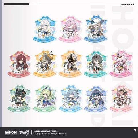  Standee lắc lư 13 Anh Kiệt Trục Hỏa - Evening of Dreams series - Honkai Impact 3 