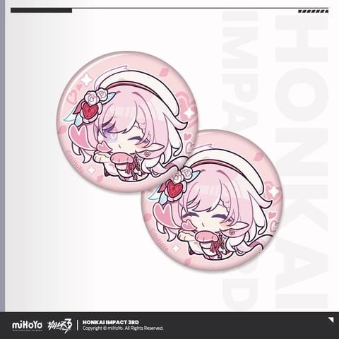  Huy hiệu Honkai MEME chủ đề Elysia Hi ♪ Love Elf ♥ - Honkai Impact 3 