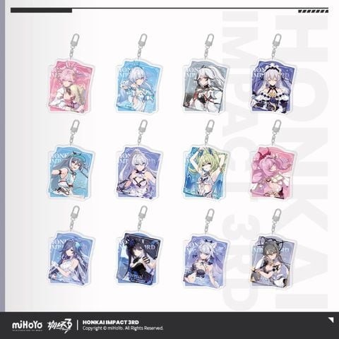  Móc khóa acyrlic cát chảy loạt chủ đề Trang Phục Mới Theo Thời Gian - Honkai Impact 3 