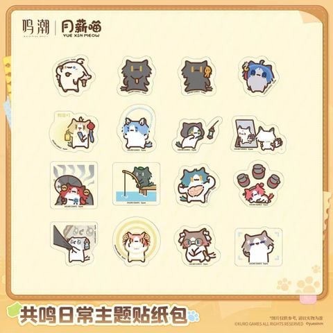  Bộ stickers - Wuthering Waves x YUE XIN MEOW Collab 