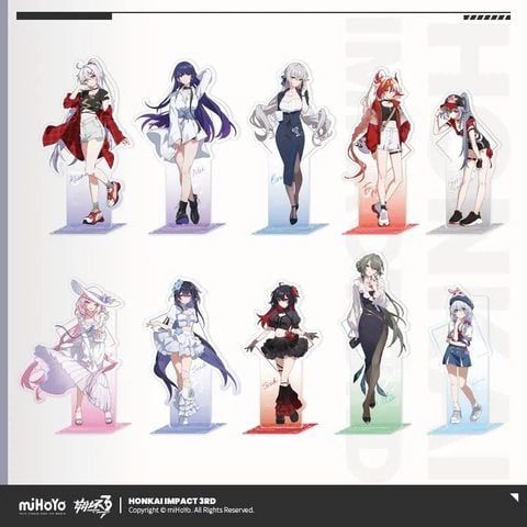  Standee chủ đề Hành Trình Mùa Hè - Honkai Impact 3 