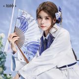  Quạt cầm tay chủ đề nhân vật Kamisato Ayato - Genshin Impact 