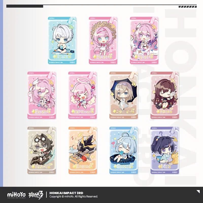  Bộ thẻ sưu tập 13 Anh Kiệt Trục Hỏa dòng Gachapon Paradise - Honkai Impact 3 
