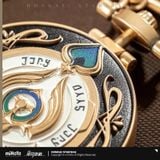  Móc khóa kim loại hình đồng hồ bỏ túi chủ đề Aventurine - Honkai Star Rail 