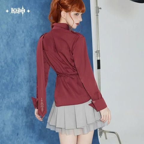  Áo sơ mi tay dài dây ruy băng chủ đề Tartaglia - Genshin Impact 