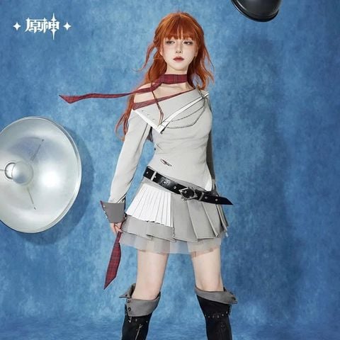  Áo len dệt kim tay dài lệch vai chủ đề Tartaglia - Genshin Impact 