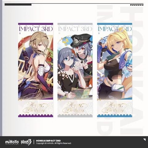  Bộ vé hologram Chúc Mừng Sinh Nhật năm 2026 - Honkai Impact 3 