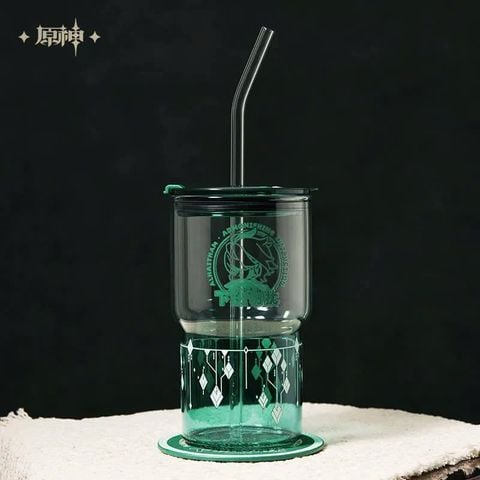  Hộp quà ly nước có nắp và ống hút chủ đề Alhaitham - Genshin Impact 