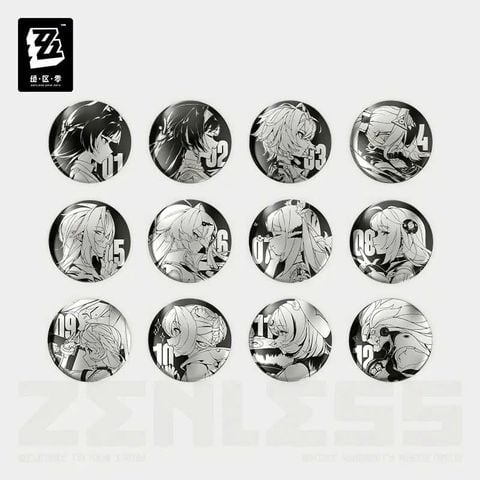  Huy hiệu kim loại gương loạt chủ đề Time FM phần 2 - Zenless Zone Zero 