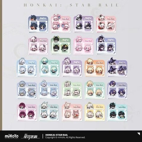  Bộ dấu trang từ tính chủ đề Phòng triển lãm Pom-Pom - Honkai Star Rail 