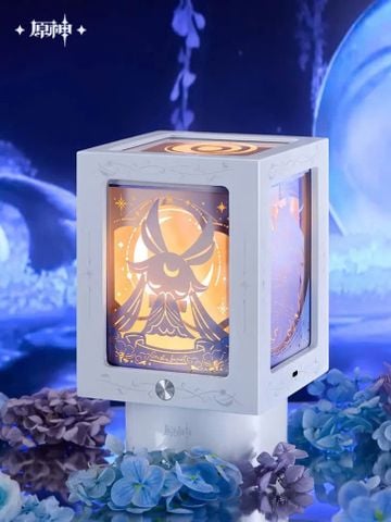  Hộp quà hộp nhạc đèn ngủ giấy điêu khắc xoay Truyền Thuyết Về Ánh Trăng - Genshin Impact 