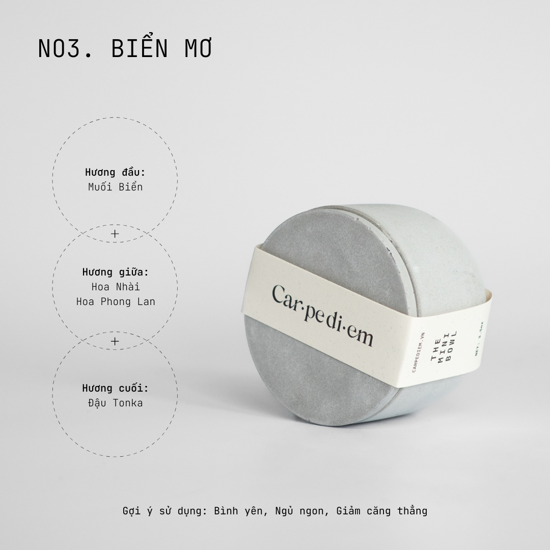  Nến thơm Mini Bowl – Xám 