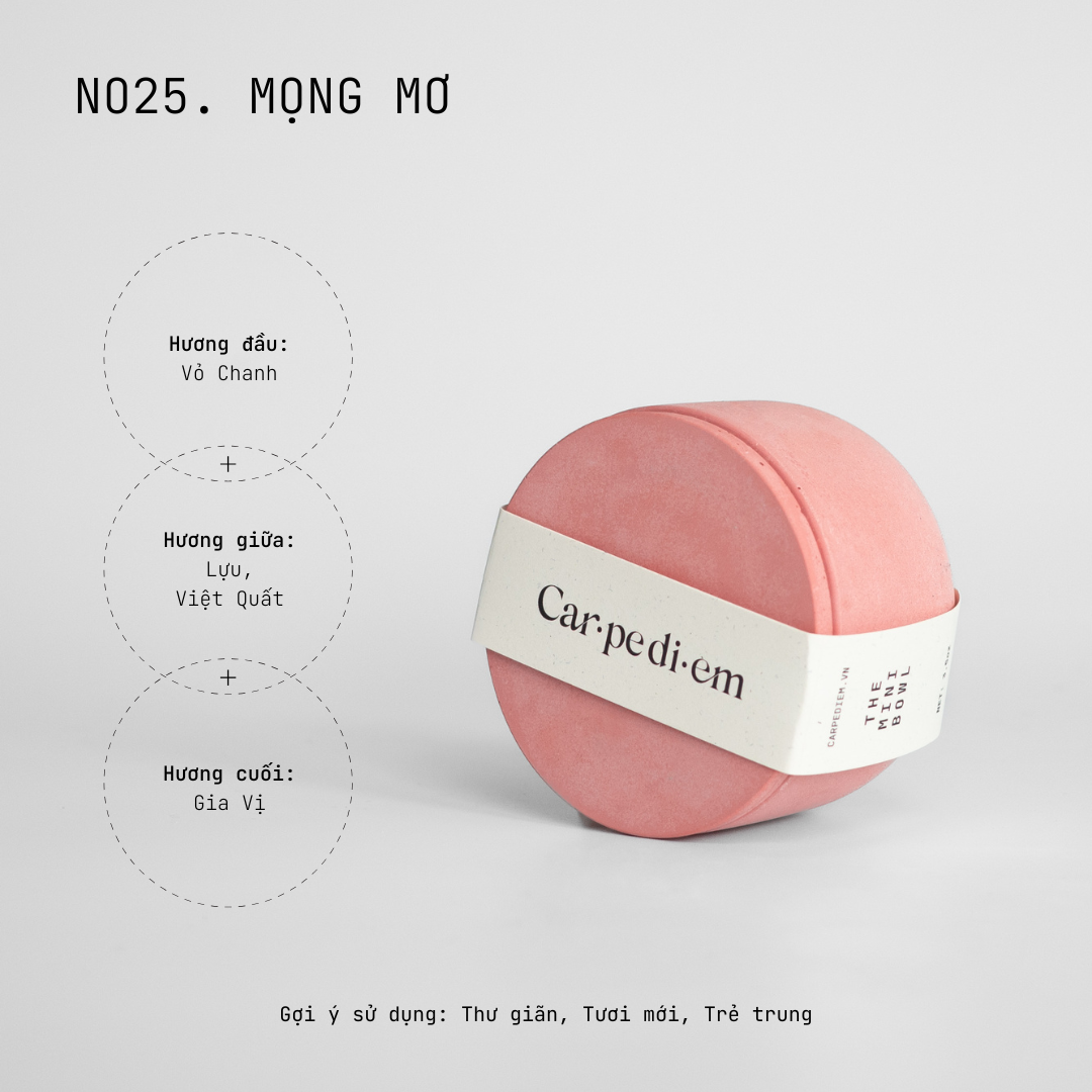  Nến thơm Mini Bowl – Hồng 